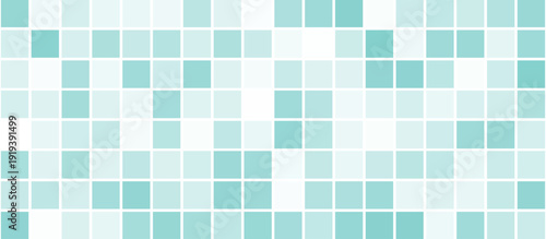 Seamless vector texture of light blue rectangular ceramic tiles arranged in a grid. Subtle color variations create a mosaic effect. Ideal for backgrounds, textures, and design elements.