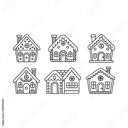 Simple black and white line drawing of connected oblong shapes