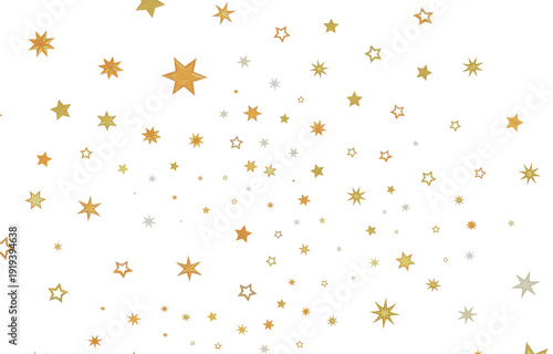 Abstract star pattern. Festive background illustration design with gold stars.