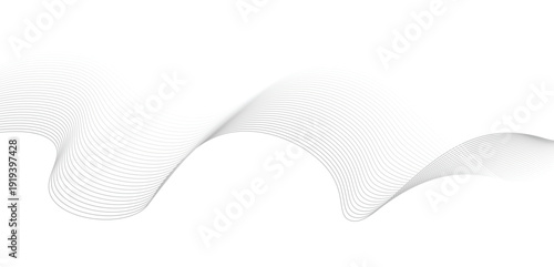 Minimalist Gray Wave Lines Abstract Background Design Element for Website Header, Presentation, Branding and Modern Corporate Template