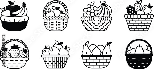 Suggested easy-to-understand name for the image:
Easter eggs black and white set