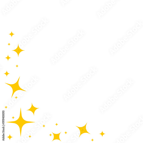 Yellow Star Ramadan Corner Border
