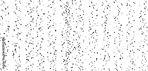 Black and white grainy noise dots overlay with scattered particles subtle speckled texture effect on transparent background for abstract monochrome design
