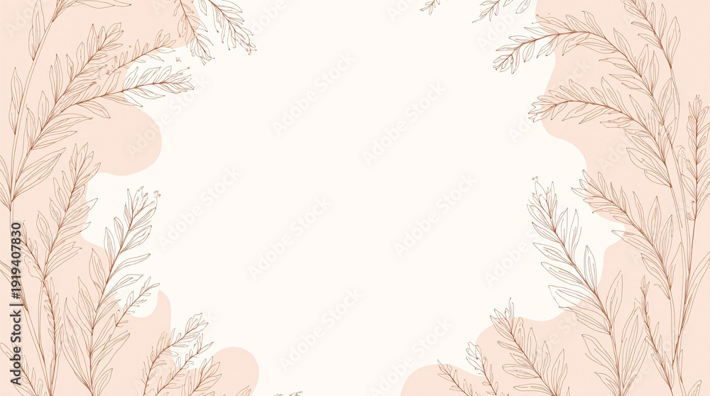 Obraz premium Floral spring gradient background with soft tones. Spring season on green watercolor background. Hand drawn floral and insect wallpaper with pink wild Beautiful flowers. Generative ai