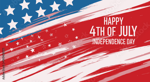 American flag design for 4th of July celebrations, patriotic background with red, white, and blue colors, Independence Day greeting