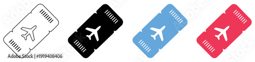 air ticket boarding pass icon