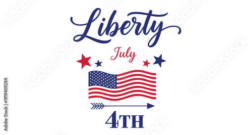 American patriotic icon with USA flag and text, isolated on transparent background