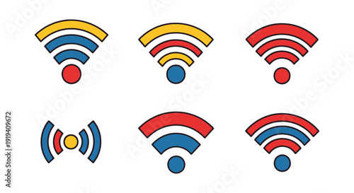 WiFi Line art vector clean abstract modern