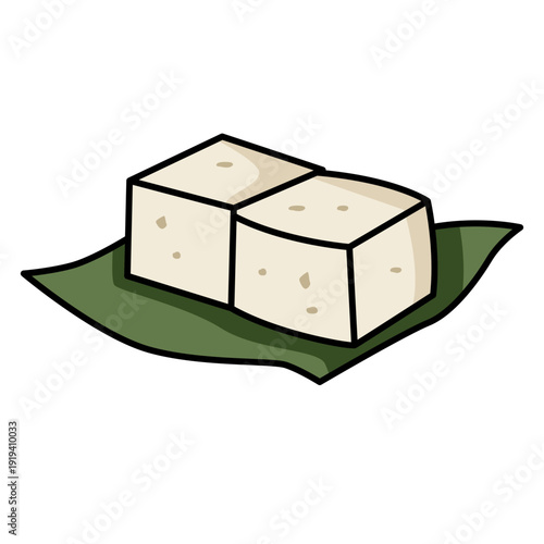 Tofu Food Illustration Vector Set