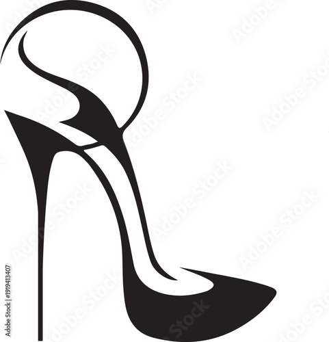 Elegant High Heel Silhouette Icon
