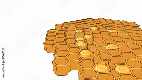 Group of schematic silhouettes portraying beekeepers in protective suits near beehives. This group of schematic silhouettes illustrates people engaged in apiary work, discussing honey production.