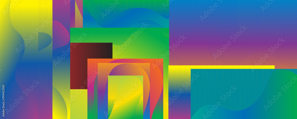 Fototapeta premium Retro Inspired Abstract Gradient Design in Bold Shades. Abstract gradient background with flowing. Subtle grainy texture adds a retro, dynamic effect vector illustration