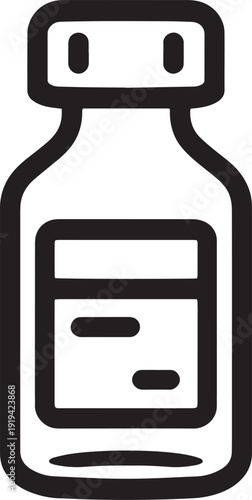 Medicine bottle or vial with dosage details