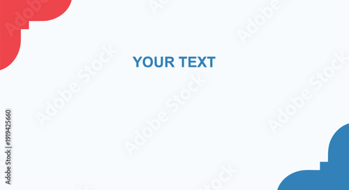 Vector template with customizable text area and colorful cloud shapes