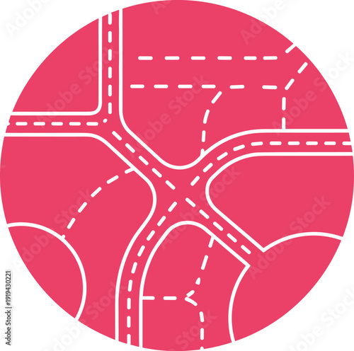 Road intersection roundabout traffic interchange junction traffic flow planning graphic