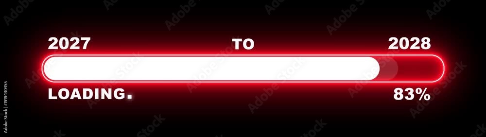 Last Year Loading New year 2028 loading bar animation Year changing from 2027 to 2028 ...