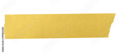 Fotografi Yellow Masking Tape Torn Edge Title Bar Banner with Realistic Ripped Paper Textu