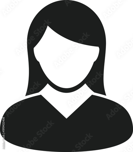 Black and white of a woman's upper body silhouette faceless