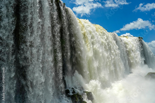 Brazilian side bottom view of Iguazu falls waterfalls Scenic destination