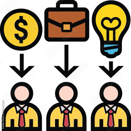 Niche Roles icon, industry-specific job and unique responsibility representation with role-specific symbols, editable vector pack in outline, solid, and colored styles for workforce planning, HR 