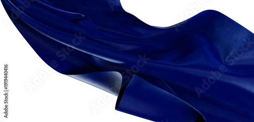 Fotografie Abstract, elegant, and ethereal blue fabric flowing gently