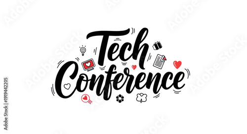 Tech conference decorative typography