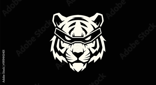 Tiger face mask logo design