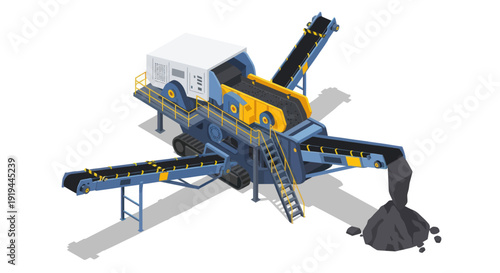Heavy Duty Crushing Machine for Mining and Construction Industry.