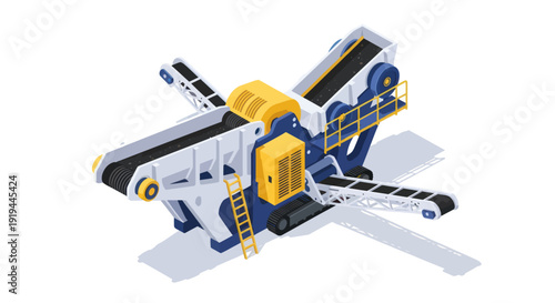 Industrial crushing and screening equipment machinery for mining and construction.