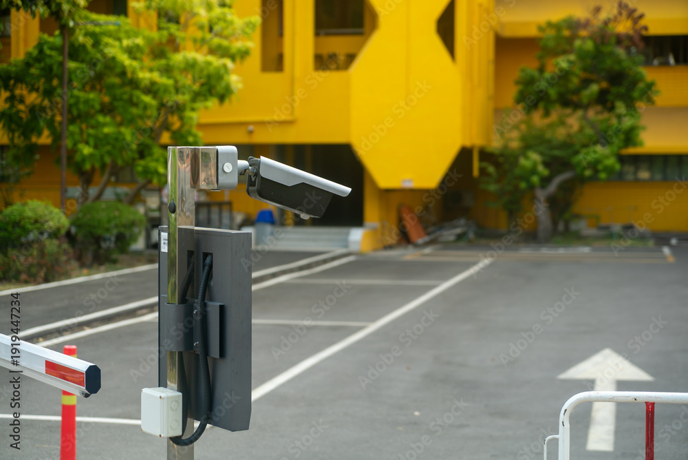 Fototapeta premium Security Camera in Parking Area