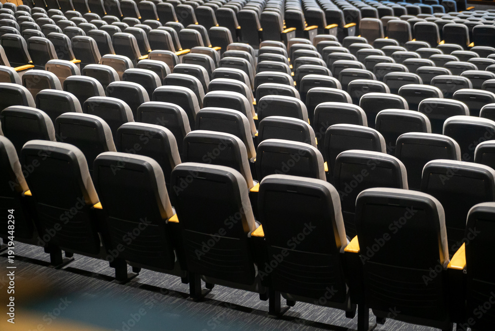 Fototapeta premium Empty Rows of Theater Seats