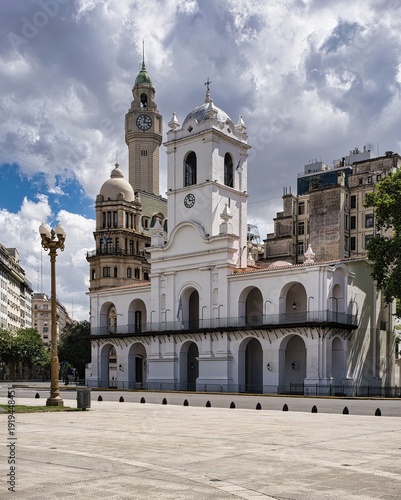 Historical Buildings in Plaza de Mayo, Buenos Aires, Argentina