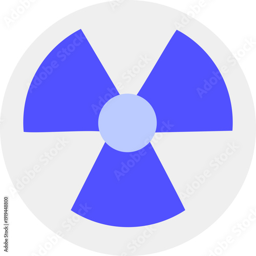 Radioactive Symbol or Nuclear Radiation Warning Symbol Icon