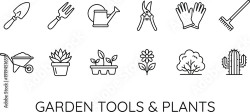 Essential garden tools and plants for gardening enthusiasts