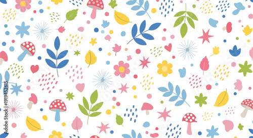 Cute Whimsical Nature Pattern