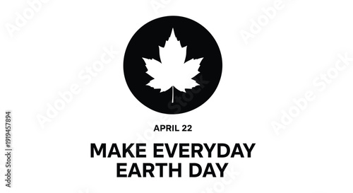 Earth Day typography vector graphic