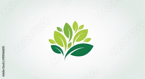 eco friendly plant emblem design