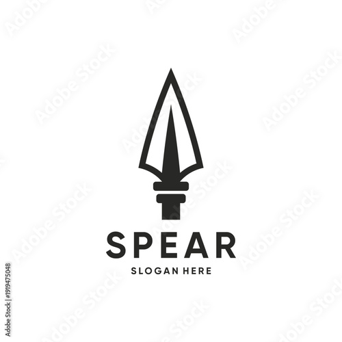 Spear icon design template with modern style concept vector illustration
