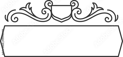 Divider ornamental classic elegant hand drawing element