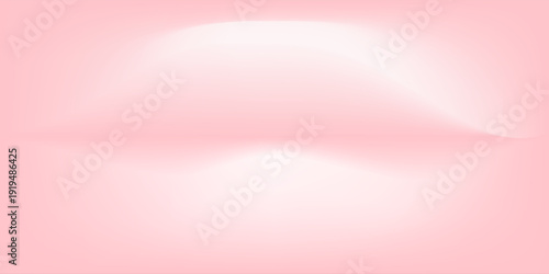 Pastel pink studio room background. 3d empty table for product presentation. Gradient light color stage with copy space, vector banner