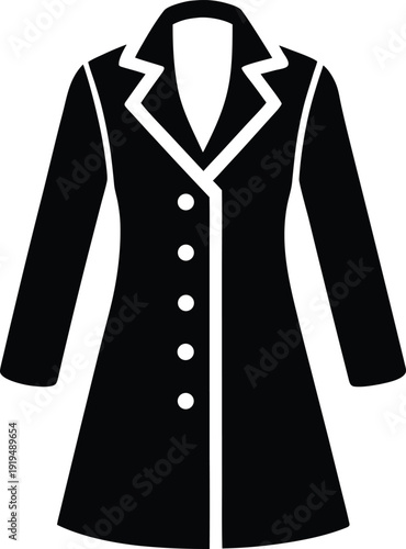 Coat silhouette vector art Illustration