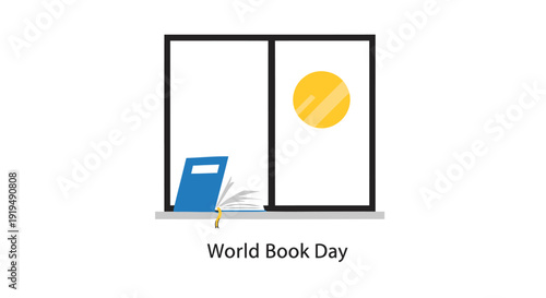 World Book Day icon set, 1 element, flat style