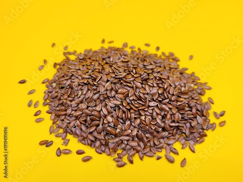 Bigger pile of flaxseeds against a beautiful background
