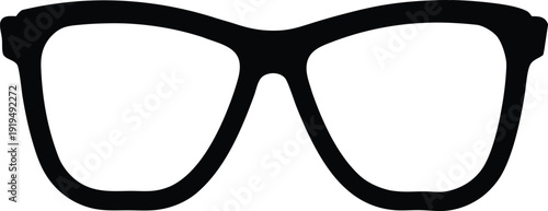 Glasses silhouette vector art Illustration