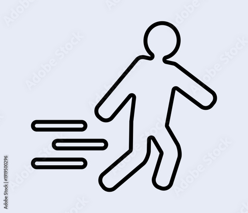 Fast movement icon: simple speed illustration.