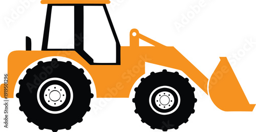 Construction vehicle illustration set, Heavy construction machines, Excavator, bulldozer and other technique. Vector illustrations in flat style on a white background