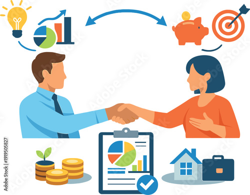 Highlight how financial advisors and investors collaborate to create tailored investment portfolios