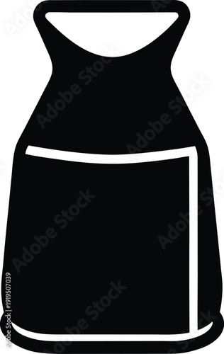 cement bag silhouette vector art illustration, black and white design