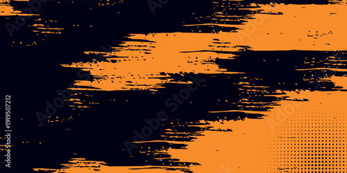 orange black brush Car sticker wrap pattern banner abstract sporty lines black orange.