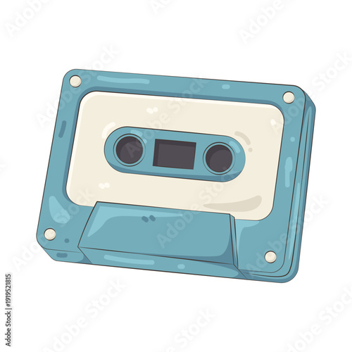 Illustration of Retro Cassette Tape  